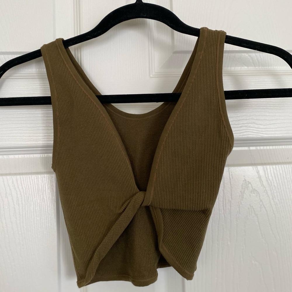 Urban Outfitters Olive Crop Top